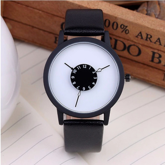 ❤️NEW❤️ Unisex Creative Leather Strap Quartz Watch - Picture 5 of 5
